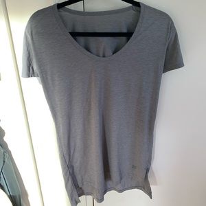 Gray athleisure top